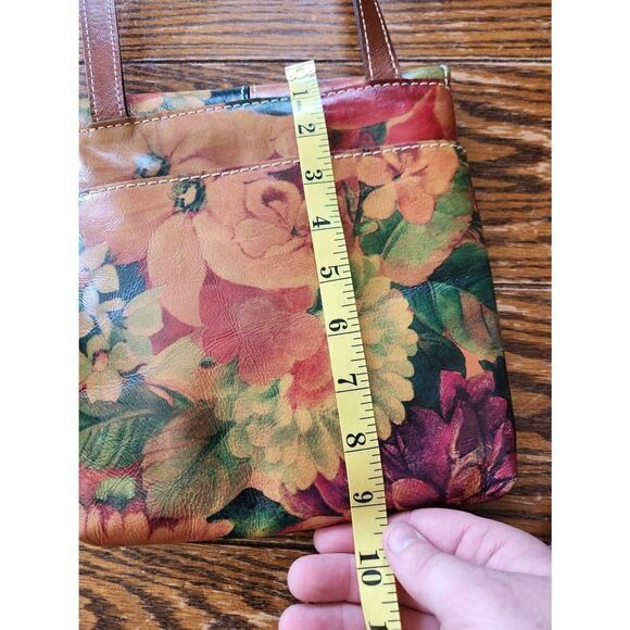 Patricia Nash GRANADA Heritage Multicolor Floral Print Leather Crossbody Bag - Picture 5 of 6